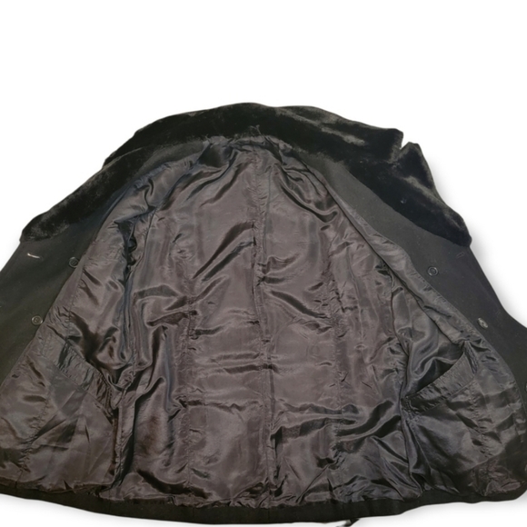 Carolina Colours Vintage Wool Blend Silk Lined Faux Fur Accented Coat, EUC, sz M - Picture 6 of 9